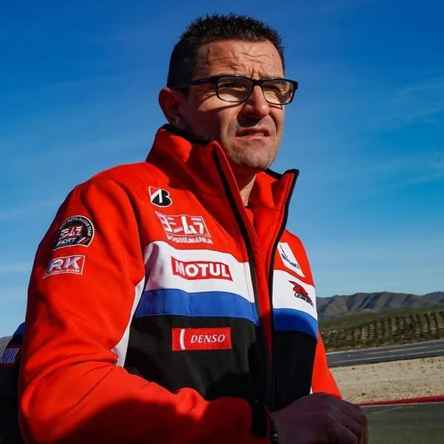 photo le sert a repris la piste à almeria, ce jeudi. ici damien saulnier.  ©  arnaud despelchain