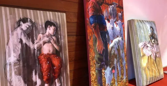 photo  quelques-unes des œuvres de florent maussion avant leur installation.  &copy;  ouest-france 