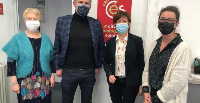 photo  jacqueline rousseau, olivier ruchaud, odile berny et hélène laforêt-thibault, élus du groupe ces à la ville et à la métropole du mans.  &copy;  ouest-france 