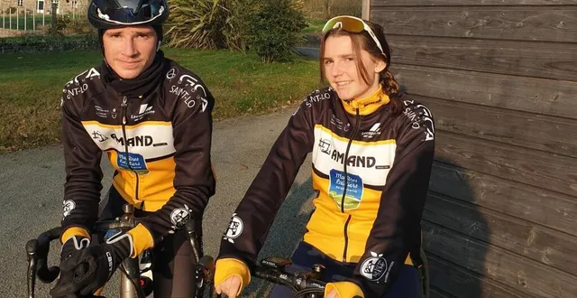 photo  robin et océane se préparent pour une sortie d’entraînement sur les routes normandes, leur nouveau terrain de jeux  &copy;  le maine libre 