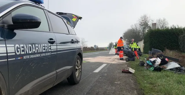 photo  l’accident est survenu peu avant 7h30 à hauteur de chassillé.  &copy;  le maine libre 
