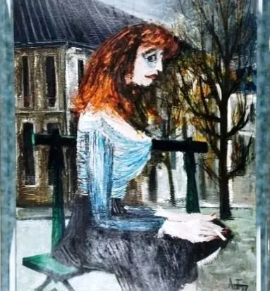 photo en 1992, cette « jeune femme sur un banc public » a été vendue l’équivalent de 365 €. trente ans plus tard, il a fallu débourser plus de 5 000 € pour l’acquérir.  ©  dr