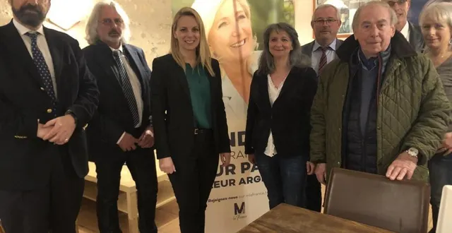 photo  edwige diaz (troisième à partir de gauche) est venu pour donner un coup d’accélérateur à la campagne présidentielle.  &copy;  le maine libre 