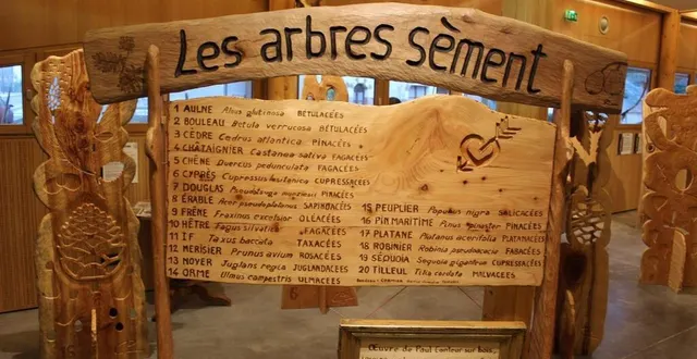 photo  l’exposition « les arbres sèment », composée de sculptures de paul corbineau, est visible jusqu’au 29 mai 2022.  &copy;  le maine libre 