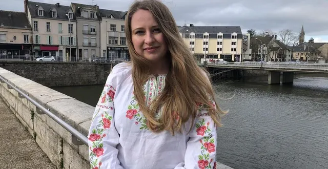 photo  krystina, ukrainienne arrivée en france en 2006, fait partie des voix qui appelle à un rassemblement de soutien au mans (sarthe), samedi 26 février 2022.  &copy;  ouest-france 