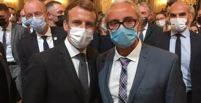 photo  en novembre 2021, eric martineau avait participé au dîner des maires à l’élysée. il avait pu rencontrer le président emmanuel macron.  &copy;  dr 