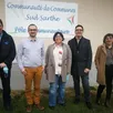 photo  de gauche à droite : nicolas mourier, vice-président de la communauté de communes sud sarthe, frédéric barbin et manuela martinez, les deux nouveaux agents, françois boussard, président et isabelle ménard, directrice des services. 