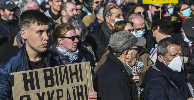 photo  un rassemblement était organisé au mans le samedi 26 février 2022.  &copy;  archives le maine libre – denis lambert 