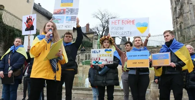 photo  le deuxième rassemblement pour la paix en ukraine s’est tenu aux jacobins.  &copy;  ouest-france 