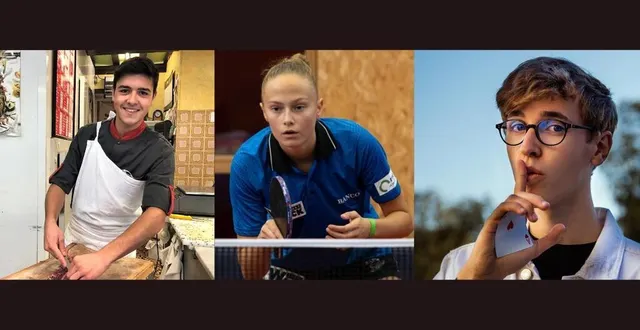 photo  on se bouge dans l’orne. les candidats dans la catégorie « jeunes de l’année » : (de gauche à droite) tanguy saint-martin, cléa de stoppeleire et achille breux.  &copy;  ouest-france et dr 