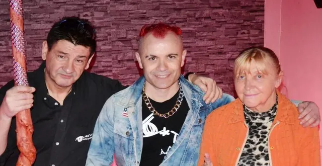 photo  de gauche à droite : david poirot ; jean-manuel pinto, dans le rôle de tiago del rio ; et dominique donniaux, qui tient le klubb depuis 1987.  &copy;  ouest-france 