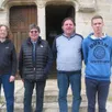 photo de gauche à droite : léa millot (service civique), anne-marie foubert, laurent dutertre (historien local), mathieu lebrun(service civique).