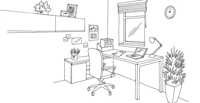 photo sarthe. créer un espace de travail avec bureau dans son logement 