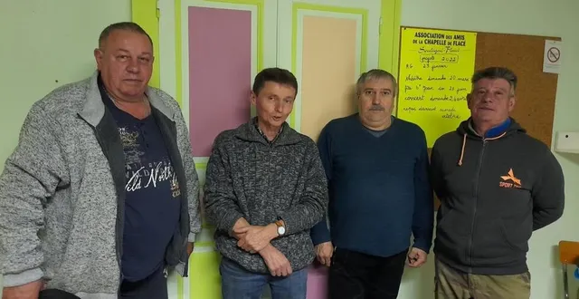 photo  le bureau, de gauche à droite : bruno pleuvry, bénévole, arnaud girault, vice-président, armand macé, trésorier secrétaire, et frédéric peltier, président.  &copy;  le maine libre 