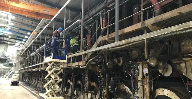 photo  la machine à papier 3 va rejoindre la turquie, elle produira à nouveau du papier.  &copy;  le maine libre 