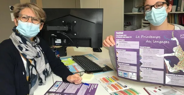 photo  martine breton (à gauche) et pauline cappoen sont les deux piliers de cette grandiose animation qu’est le festival des langages.  &copy;  ouest-france 