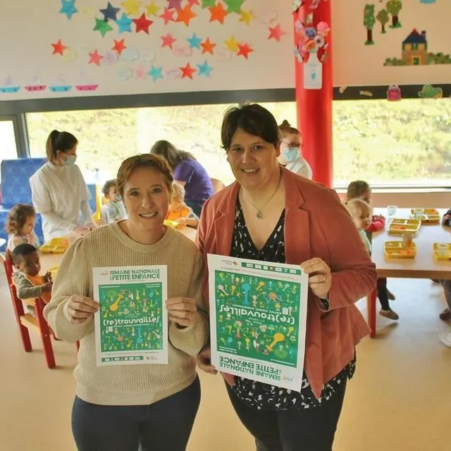 photo stéphane betry et séverine devautour sont chargées de l’organisation de la « semaine nationale de la petite enfance » dans le pays sabolien, du 19 au 26 mars 2022.  ©  photo : ouest-france