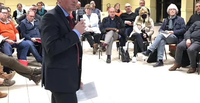 photo  le président de la communauté de communes emmanuel franco a présenté les principaux axes du projet de territoire, et expliqué l’approche « qui va au-delà d’un mandat ».  &copy;  le maine libre 