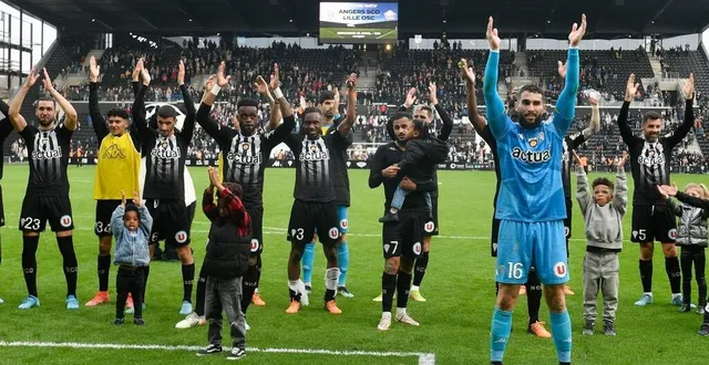 photo  anthony mandrea et les angevins seront de passage à sablé-sur-sarthe mercredi 23 mars 2022 après leur succès face à brest en championnat lors de la dernière journée de ligue 1..  &copy;  photo : franck dubray / ouest france 