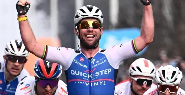 photo  mark cavendish lors de sa victoire récente sur milan – turin, devrait s’aligner sur le circuit de la sarthe – pays de la loire 2022.  &copy;  afp 