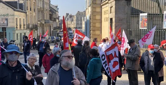 photo  la manifestation pour les retraites n’a pas énormément mobilisé à alençon, jeudi matin.  &copy;  ouest-france 
