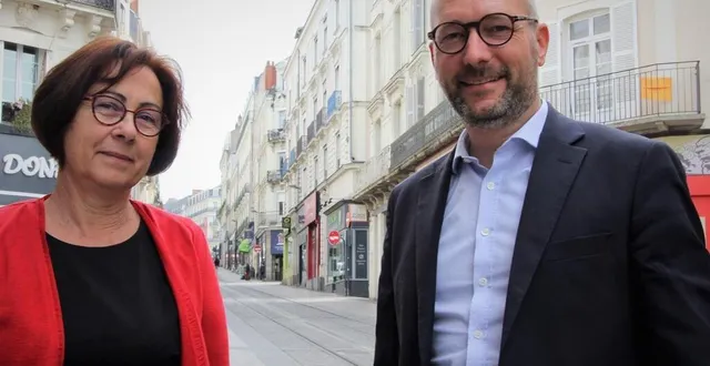 photo  maryline lézé (divers droite) et roch brancour, (lr), candidats sur la première circonscription d’angers.  &copy;  ouest-france 