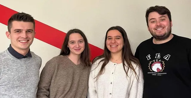 photo  les quatre jeunes étudiants de l’uco. 