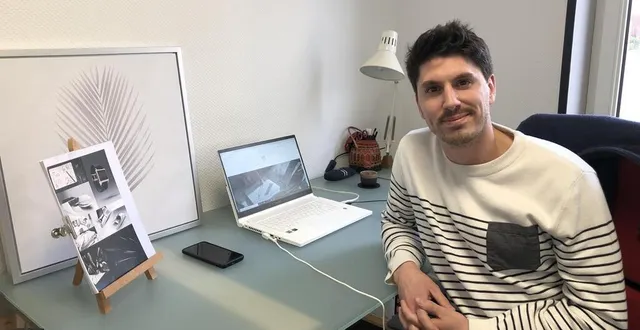 photo  quentin salliot est designer, il vient de s’installer dans les bureaux partagés de briouze.  &copy;  ouest-france 