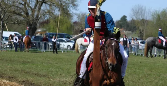 photo  après deux années blanches, la fête des lances de champagné (sarthe) a fait son grand retour ce dimanche 10 avril 2022.  &copy;  ouest-france 