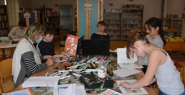 photo  un atelier de mangas a été proposé aux enfants, à la bibliothèque.  &copy;  ouest-france 