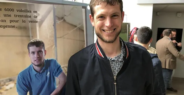 photo  nicolas brehin, installé sur une ferme en vente directe, à saint-denis-du-maine (mayenne).  &copy;  ouest-france 