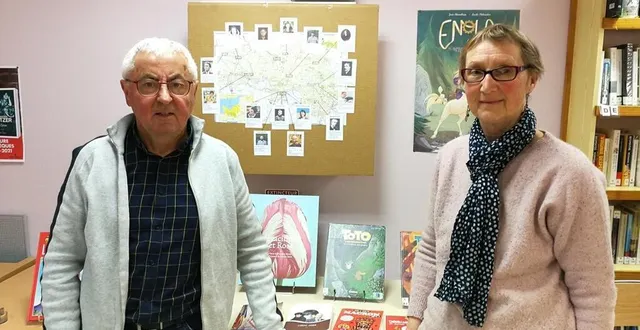 photo  didier guesdon et élisabeth ayachi, auteurs du projet « l’orne, des ressources littéraires » pour la bibliothèque de damigny.  &copy;  ouest-france 