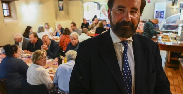 photo  raymond de malherbe, secrétaire départemental du rassemblement national en sarthe, dimanche soir à mulsanne.  &copy;  le maine libre – denis lambert 