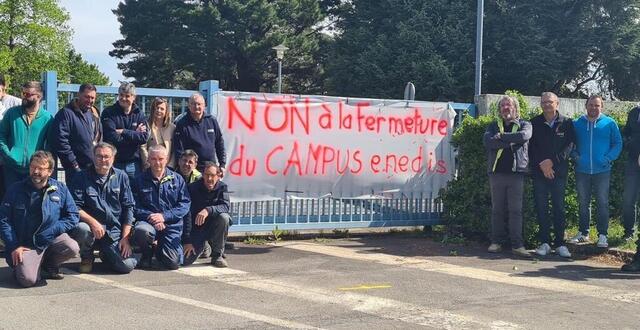 photo la totalité des agents du site de formation d’enedis, à saint-etienne-de-montluc, est en grève ce mercredi 27 avril, pour exiger le maintien du centre.