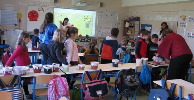 photo  les élèves de l’école de la quinte ont participé à des ateliers sur le tri.  &copy;  ouest-france 