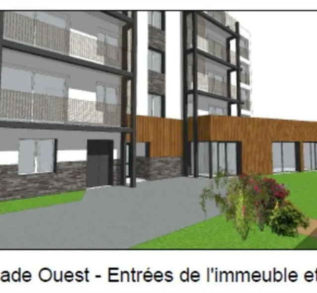 photo l'espace de vie social (evs) le trait d'union disposera d'un local dédié de 200 m2 au pied de l'immeuble réhabilité.  ©  cabinet d'architecture delatte