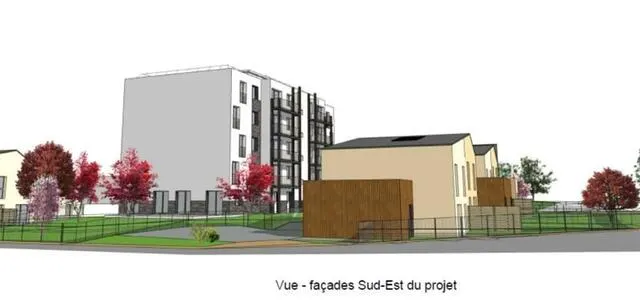 photo une vue d'artiste du projet depuis le sud-est.  ©  agence d'architecture delatte