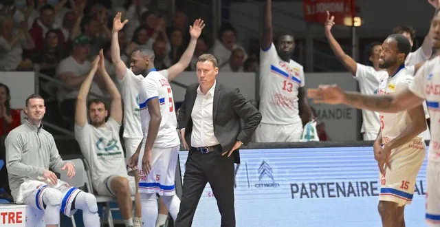 photo  fabrice courcier et le caen bc seront au rendez-vous des quarts de finale de nationale 1.  &copy;  guillaume marie 