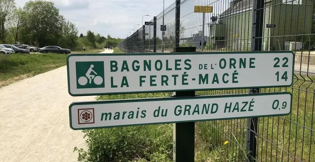 photo  la voie verte briouze-bagnoles-de-l’orne (orne) fait 22 kilomètres de long et suit l’ancien chemin de fer.  &copy;  ouest-france 