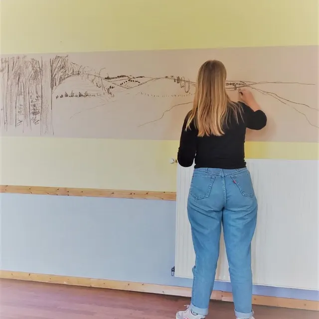 photo des étudiants de l’école nationale supérieure de paysages de versailles à la rencontre des habitants.  ©  martine thimond