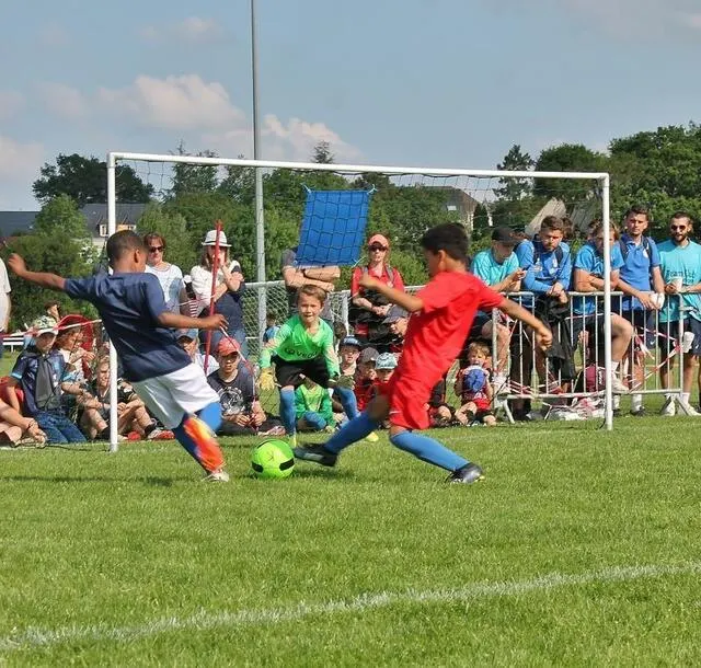 photo la finale u9 a offert un duel 100 % sabolien entre sablé fc 1 et sablé fc 2 qui a tourné à l’avantage de la première équipe.  ©  ouest-france