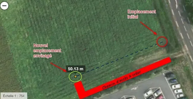 photo  l’antenne 5g sera décalée de 50 m par rapport à l’emplacement initial souhaité par l’opérateur.  &copy;  dr 