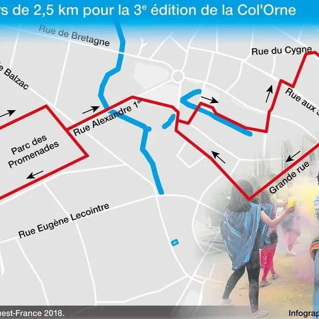 photo le parcours de la 3e édition de la col’orne, samedi 21 mai à alençon.  ©  ouest-france