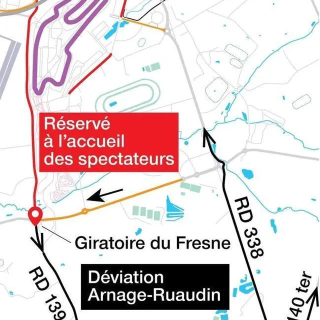 photo le plan de circulation, pour le grand prix moto au mans (sarthe) de ce week-end.  ©  ouest-france