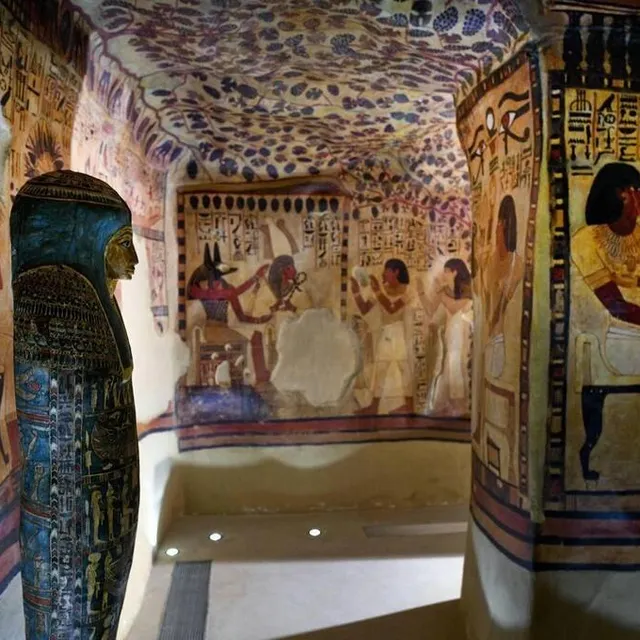 photo la galerie égyptienne du musée de tessé, toujours si envoûtante.  ©  archives le maine libre – denis lambert