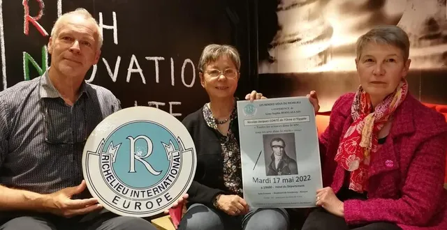 photo  le club richelieu les deux marguerite : lionel sévignac, trésorier, marie-noëlle charuel-hoffman, vice-présidente et chantal leroy.  &copy;  ouest-france 