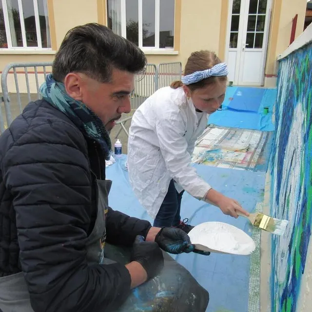 photo la fresque devrait être terminée fin mai 2022.  ©  ouest-france