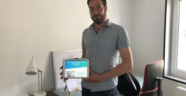 photo  jean-édouard fages vient de lancer son site internet où il propose des visites interactives d’appartements.  &copy;  ouest-france 