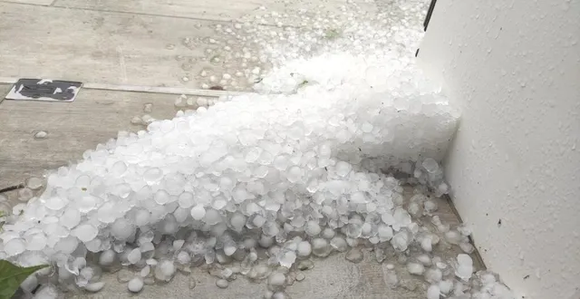 photo  une violente averse de grêle s’est abattue sur la commune de sainte-jamme-sur-sarthe ce vendredi 20 mai en matinée. « les grêlons faisaient plusieurs centimètres de diamètre », décrit la correspondante du maine libre, sylvie fouquet.  &copy;  le maine libre 