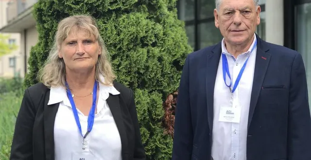 photo  caroline périchon, directrice d’aci développement, et michel picouza, son président.  &copy;  ouest-france 